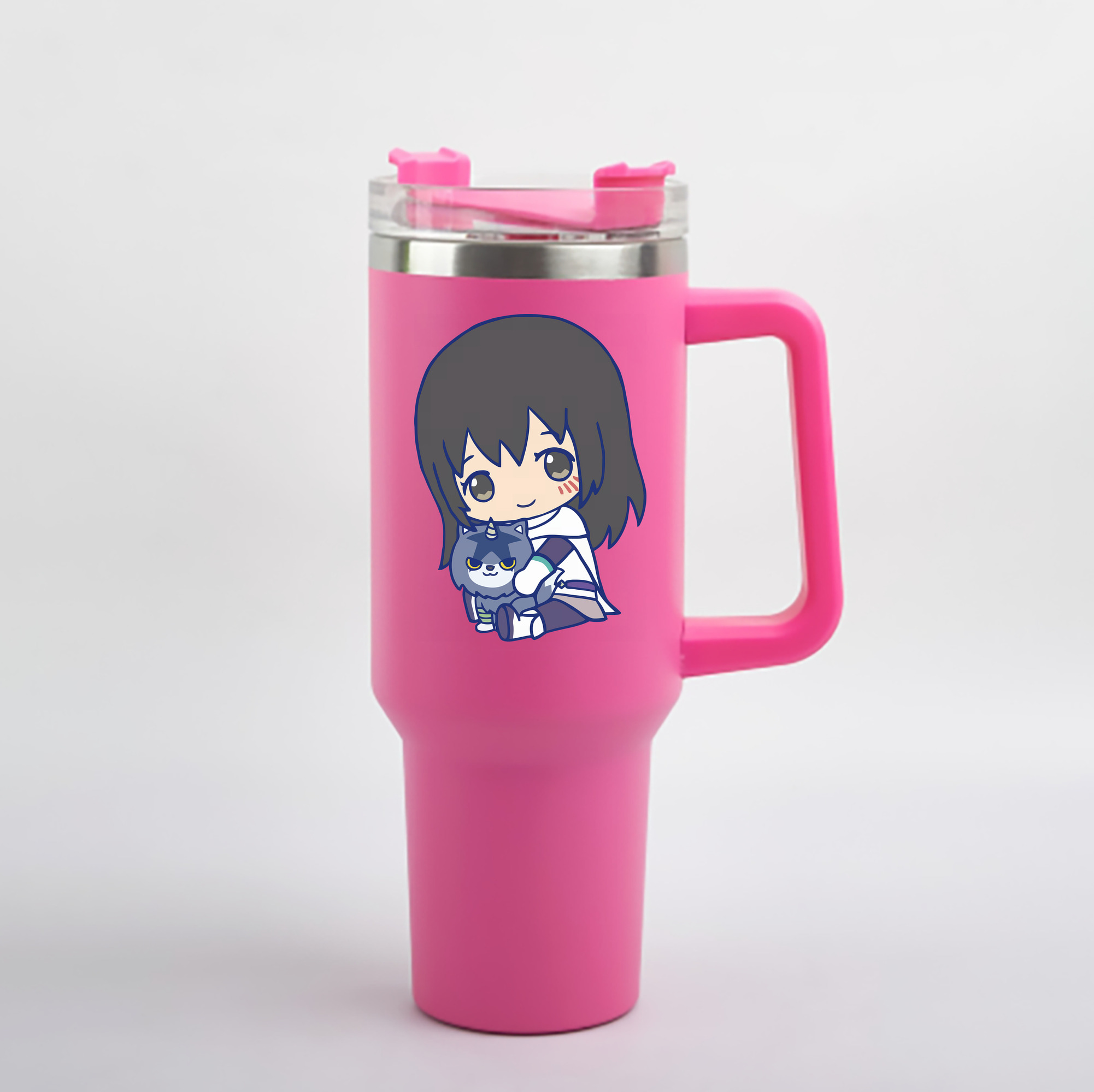 （画像用） 転スラ Regarding Reincarnated to Slime 1200mL車用タンブラー - クリスタルステッカー（プラスチックストロー付き）
